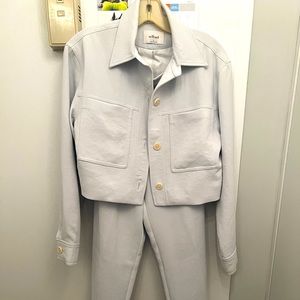 Crepe jacket and trouser set